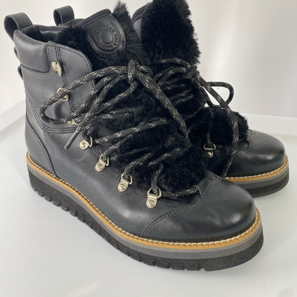 Cole Haan Grande Explorer Waterproof Leather Winter Boots Fur Lined | 6B